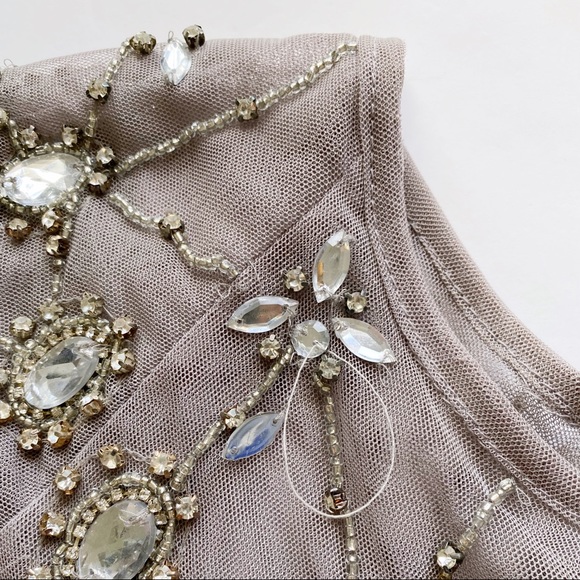 ASOS Grey Embellished Maxi Dress—SEE SIZE NOTES - Picture 9 of 17